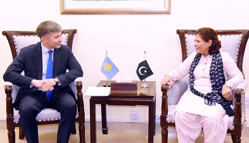 The Ambassador of Kazakhstan to Pakistan, H.E. Mr. Yerzhan Kistafin, calls on Caretaker Federal Minister for Finance, Revenue, and Economic Affairs, Dr. Shamshad Akthar at Finance Division, today. The discussions focused on economic, trade, & investment matters of mutual interest