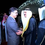 Caretaker Prime Minister Anwaar-ul-Haq Kakar arrives in Kuwait for his two day official visit. Kuwait's Minister for Electricity, Water and Renewable Enegery, Dr Jassim Mohammed Abdullah Al-Ostad receives the Prime Minister upon his arrival