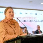 Chairperson NCSW Ms. Nilofar Bakhtiar addressing All-Parties Conference on Christian Personal Laws