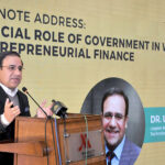 Caretaker Federal Minister for IT and Telecommunication Dr. Umar Saif addresses the "Closing Ceremony of the Women Entrepreneurs Financing Initiative (We-Fi) at local hotel.