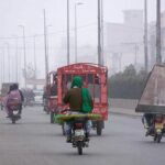 A view of thick fog that engulfs the city during morning time.