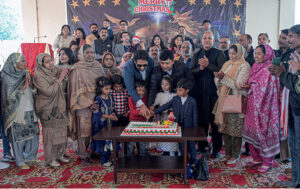 Christian community members performing religious rituals on Christmas day at Fatima Church.