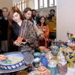 SAPM for Human Rights and Women Empowerment, Mushaal Hussein Mullick (Wife of Jailed Kashmiri Hurriyat Leader Mohammad Yasin Malik) visiting stalls during Islamabad Women Gala Venue: Pak-China Friendship Center
