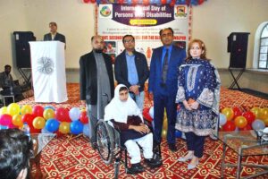 Special students of Govt Secondary School for special persons are performing on the occasion of International Day of Persons with Disabilities (PWDs)