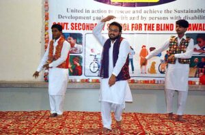 Special students of Govt Secondary School for special persons are performing on the occasion of International Day of Persons with Disabilities (PWDs)