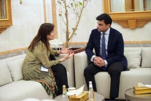 SAPM Jawad Sohrab Malik meets with President of the United Nations Economic and Social Council (ECOSOC) at Global Labour Market Conference (GLMC)