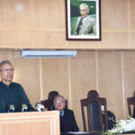 President Dr Arif Alvi addressing the passing out ceremony of 46th Specialized Training Program of Pakistan Administrative Service.