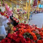 A beautiful view of flower bouquets outside flower shop to attract customers at F-6 in the Federal Capital