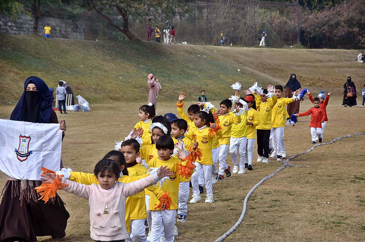 Students of different schools participate in sports Gala at National ground F7 in the Federal Capital.