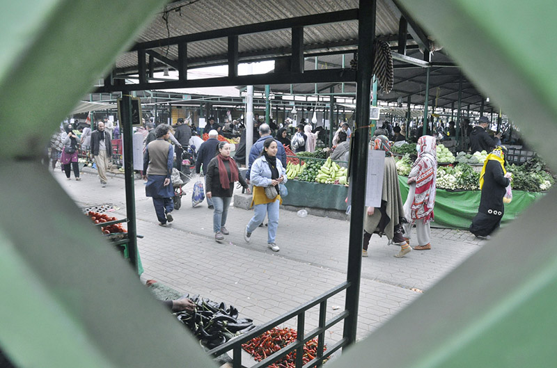 A large number of people visit H-9 weekly bazar to buy household items