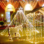 An illuminated view of St. Thomas Church at Civil Line decorated with colorful lights in connection with upcoming Christmas