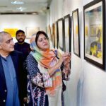 Visitors are taking a keen interest in the calligraphy exhibition on the second day at Punjab Council of Arts