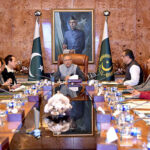 President Dr Arif Alvi chairing a meeting on health related issues and role of Mosques, at Aiwan-e-Sadr