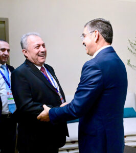 Caretaker Prime Minister Anwaar-ul-Haq Kakar meets with the Prime Minister of Syria Mr. Hussein Arnous on the sidelines of the high level segment of COP 28