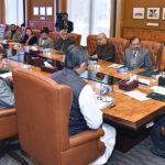 President Dr Arif Alvi chairing a meeting on health related issues and role of Mosques, at Aiwan-e-Sadr