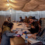 People are submitting their nomination forms to the returning officer for the upcoming General Election 2024 at the Election Commission office