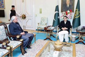 Caretaker Minister for Maritime Affairs, communications and railways Shahid Ashraf Tarar called on caretaker Prime Minister Anwaar-ul-Haq Kakar