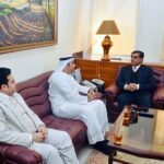 Dr. Bu Abdullah, Chairman Bu Abdullah Investment Group UAE meeting Dr. Gohar Ejaz, Federal Minister of Commerce and Industries to discuss opportunities for investment in Pakistan at the Commerce Ministry