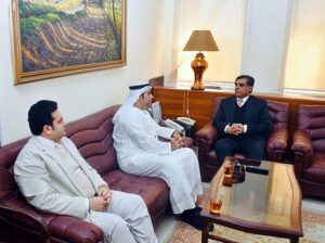 Dr. Bu Abdullah, Chairman Bu Abdullah Investment Group UAE meeting Dr. Gohar Ejaz, Federal Minister of Commerce and Industries to discuss opportunities for investment in Pakistan at the Commerce Ministry