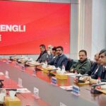 Commerce Minister Dr. Gohar Ejaz visiting the Hengli Group headquarters during his visit to China