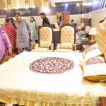 Families viewing the furniture exhibition during Pakistan lifetime furniture’s Exhibition