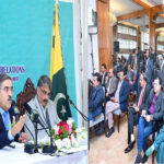 Caretaker Prime Minister Anwaar-ul-Haq Kakar addresses a Press Conference alongwith the Prime Minister of Azad Jammu and Kashmir Ch. Anwaar-ul-Haq