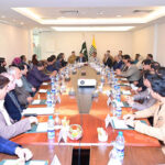 Caretaker Prime Minister Anwaar-ul-Haq Kakar chairs a special meeting of the Cabinet of Azad Jammu and Kashmir