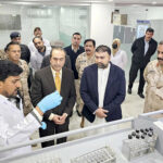 Caretaker Federal Minister for Interior and Narcotics Control, Sarfraz Ahmed Bugti visiting the Anti-Narcotics Force Forensic Lab at ANF Academy