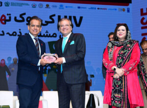 Federal Secretary of Health Iftikhar Ali Shallwani addressing on the occasion of World Aids Day.
