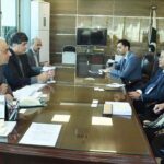 The Caretaker Federal Minister for Privatisation, Mr Fawad Hasan Fawad meeting with British High Commission Delegation