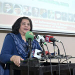 Federal Secretary for Information and Broadcasting Ms. Shahera Shahid addressing the event “Speech Competition on Quaid Day” organized by DEMP at Information Service Academy.