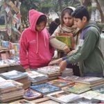 People busy in selecting and purchasing old books in the Provincial Capital