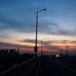 A beautiful view of clouds hovering over the sky after sunset in the Federal Capital