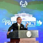 President Dr Arif Alvi addressing the event to celebrate Award Winning Project Green Presidency, at Aiwan-e-Sadr