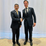 Caretaker Prime Minister Anwaar-ul-Haq Kakar meets the Prime Minister of Netherlands Mr. Mark Rutte on the sidelines of the high level segment of the UN's 28th Conference of Parties