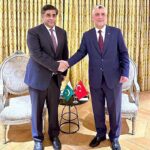 Caretaker Minister of Commerce and Industries, Dr. Gohar Ejaz meeting the Turkish Trade Minister H.E. Dr. Ömer Bolat on the sidelines of the 39th Ministerial of COMCEC