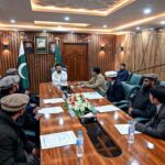 Chief Minister Gilgit-Baltistan Haji Gulber Khan in a meeting with newly elected cabinet members of Professor and Lecturer association at CM Secretariat