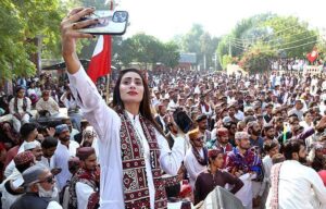 Children enjoying and celebration during celebration of Sindhi Ajrak Topi Culture Day at Sindh Museum