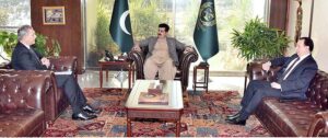 Ambassador of Jordan to Pakistan, Maen Khreisat called on Chairman Senate, Muhammad Sadiq Sanjrani at Parliament House