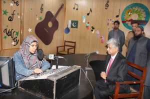 Caretaker Federal Minister for Information, Broadcasting and Parliamentary Affairs, Murtaza Solangi visits various section of Radio Pakistan Quetta during his visit to the station
