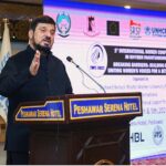Governor KP Haji Ghulam Ali addressing during 1st International Women Conference on Breaking Barriers, Building Bridges, Uniting Women's Voice For A Better World at Local hotel