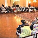 President Dr Arif Alvi addressing during signing the Instrument of Accession to the Marrakesh Treaty for the Visually Impaired Persons in a ceremony, at Aiwan-e-Sadr