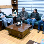 Chief Minister Gilgit-Baltistan Haji Gulbar Khan in a meeting with Advisor Information Eman Shah and other Journalist of GB at CM Secretariat