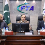 Caretaker Federal Minister for IT and Telecommunication Dr. Umar Saif chairing briefing at PTA headquarters