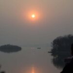 A beautiful view of the last sunset of the year 2023