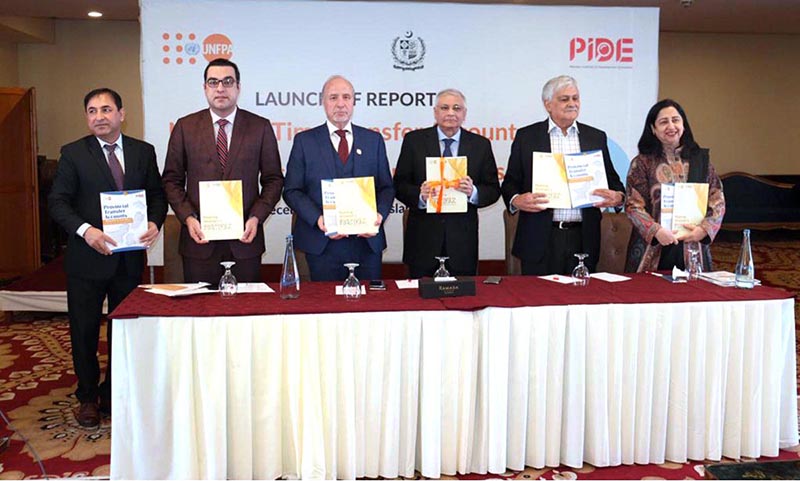 Caretaker Minister for Planning Development and Special Initiatives, Muhammad Sami Saeed launches the reports of National Time Transfer of Account & Provincial Transfer Accounts in collaboration with UNFPA and PIDE