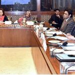 Senator Seemee Ezdi, Chairperson Senate Standing Committee on Climate Change presiding over a meeting of the committee at Parliament House