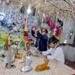 Members of the Christian community are adorning Anthony Church in preparation for the upcoming Christmas celebration