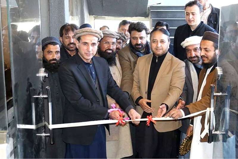 Speaker Gilgit-Baltistan Assembly Nazir Ahmad Advocate inaugurating the office of Idea Group of Company