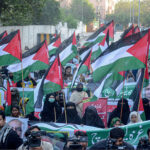 National Labour Federation Pakistan Karachi Zone organizes Gaza Labour March in support of Palestinians at Karachi Press Club